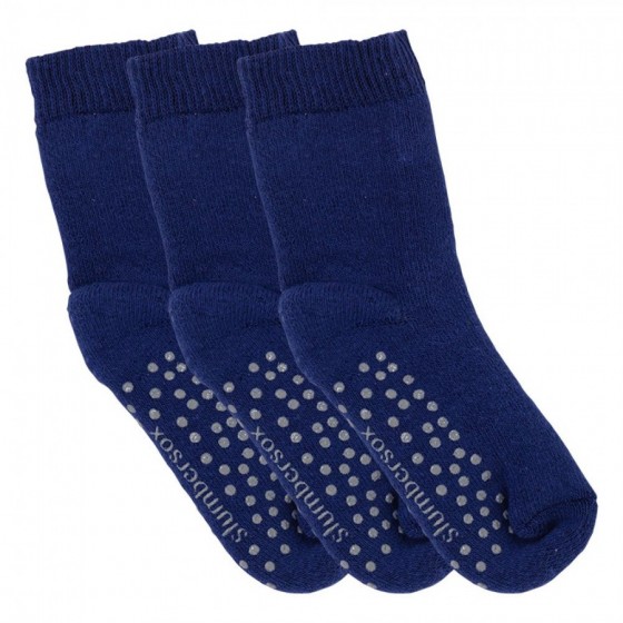 3-balenie protišmykových detských ponožiek  farba Tmavo modrá, veľkosť 3-4 roky