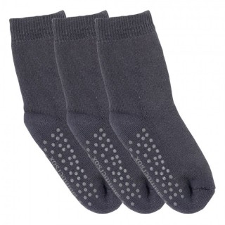 3-balenie protišmykových detských ponožiek  farba Tmavo šedá, veľkosť 5-6 rokov